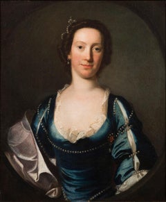 Portrait of a Lady in a Green Dress - Portrait 18th Century 