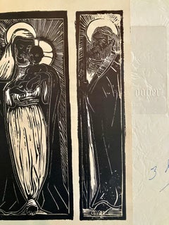 Allen Rohan Crite Trittico Linocut