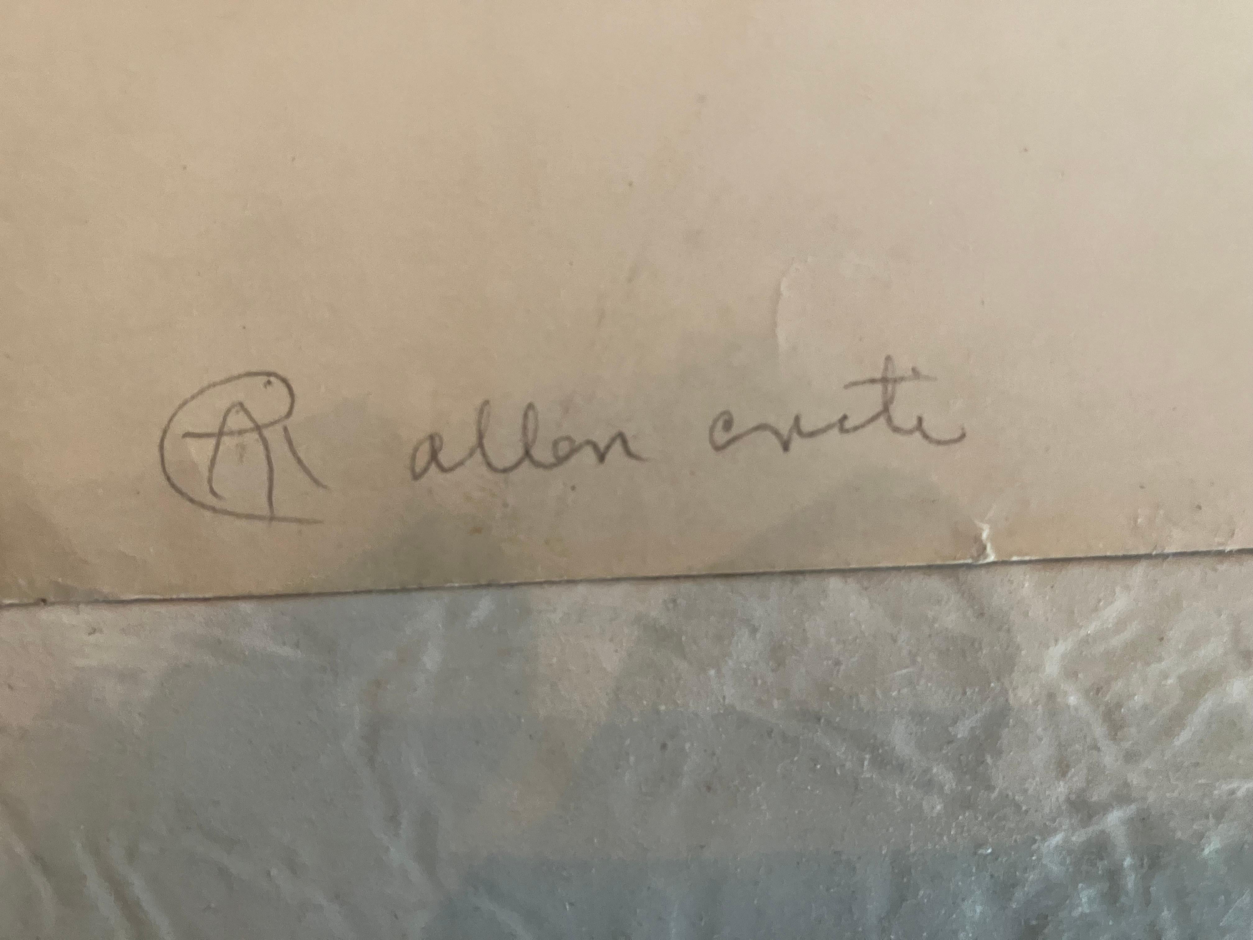 Allen Rohan Crite: 1910-2007. Äußerst gut gelisteter und wichtiger afroamerikanischer Künstler. Er lebte und arbeitete hauptsächlich in Massachusetts im Raum Boston. Er hat Auktionsrekorde für einen Linolschnittdruck von bis zu 10.000 Dollar