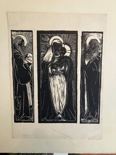 Allen Rohan Crite Trittico Linocut