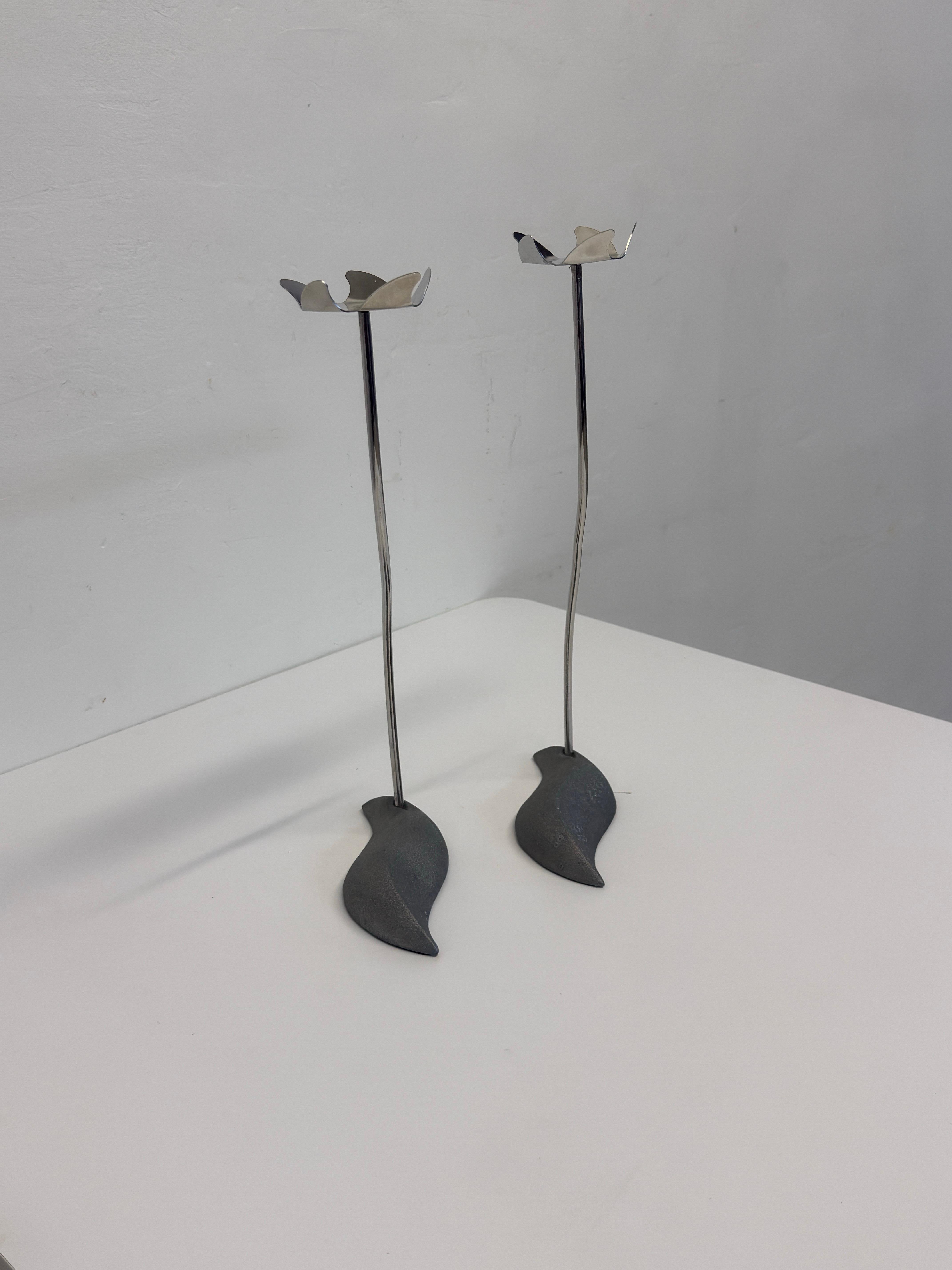 Allan Schaff Teelicht-Kerzenhalter für Royal Copenhagen – Ein Paar (Metall) im Angebot