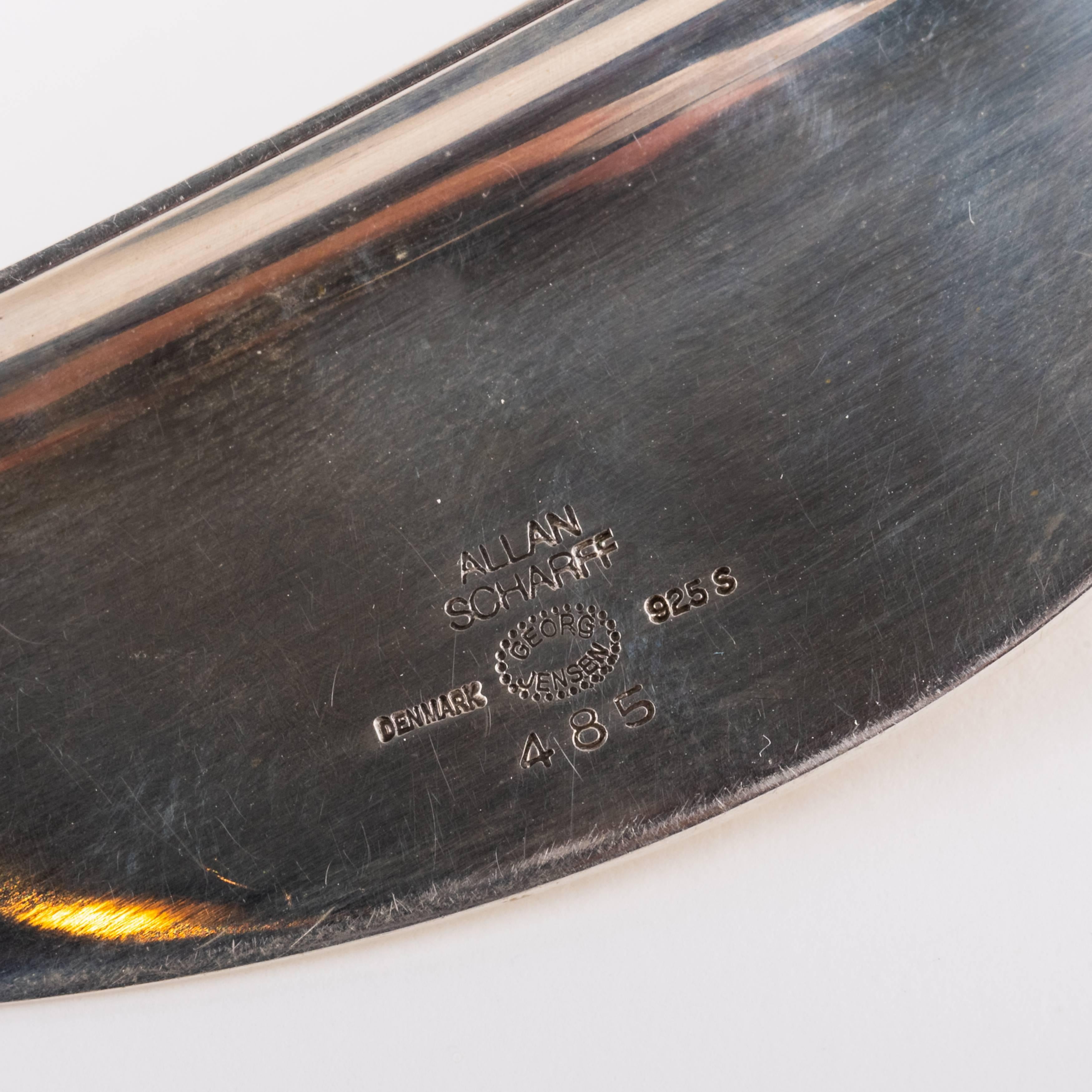 solid silver knife