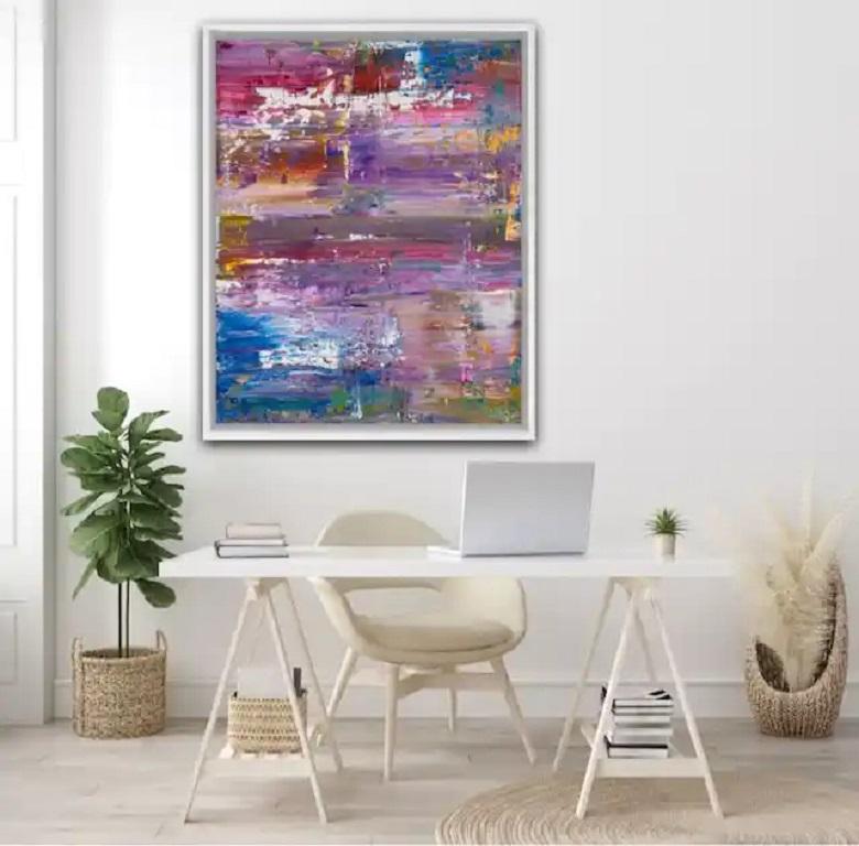 Allan Storer Derive Original Abstract Painting Oil Paint on Canvas 

Derive is a contemporary abstract painting by Allan Storer. The bright colours contrast one another to give a sense of movement and vibrancy.

Additional Information:
Canvas Size: