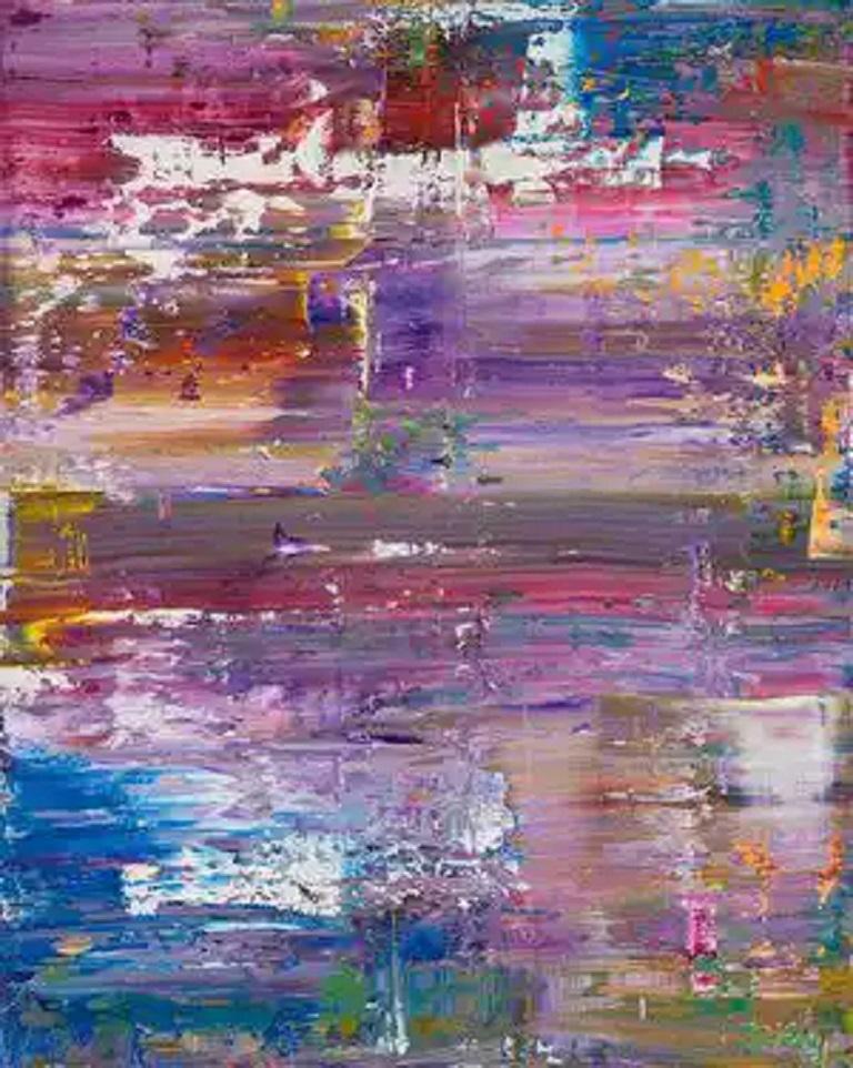 Allan Storer Abstract Painting – Derive, Originalgemälde, Abstrakt, farbenfroh 