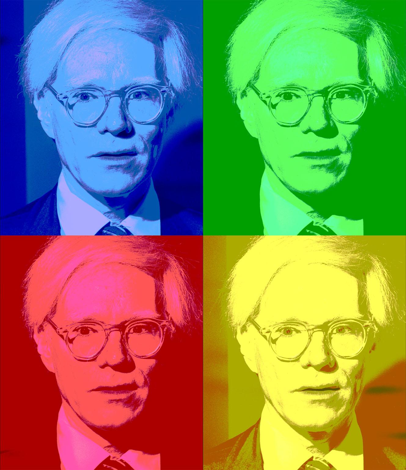 Allan Tannenbaum Color Photograph - Andy Warhol a la Andy - Photo Portraits of Andy Printed on Canvas in his Style