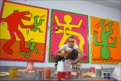 Artist Keith Haring Working in his Studio - Archival Signed Fine Art Color Print