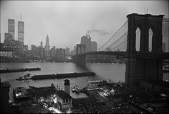 Brooklyn Bridge Centennial WTC -  Fine Art Limited Edition Black & White Print