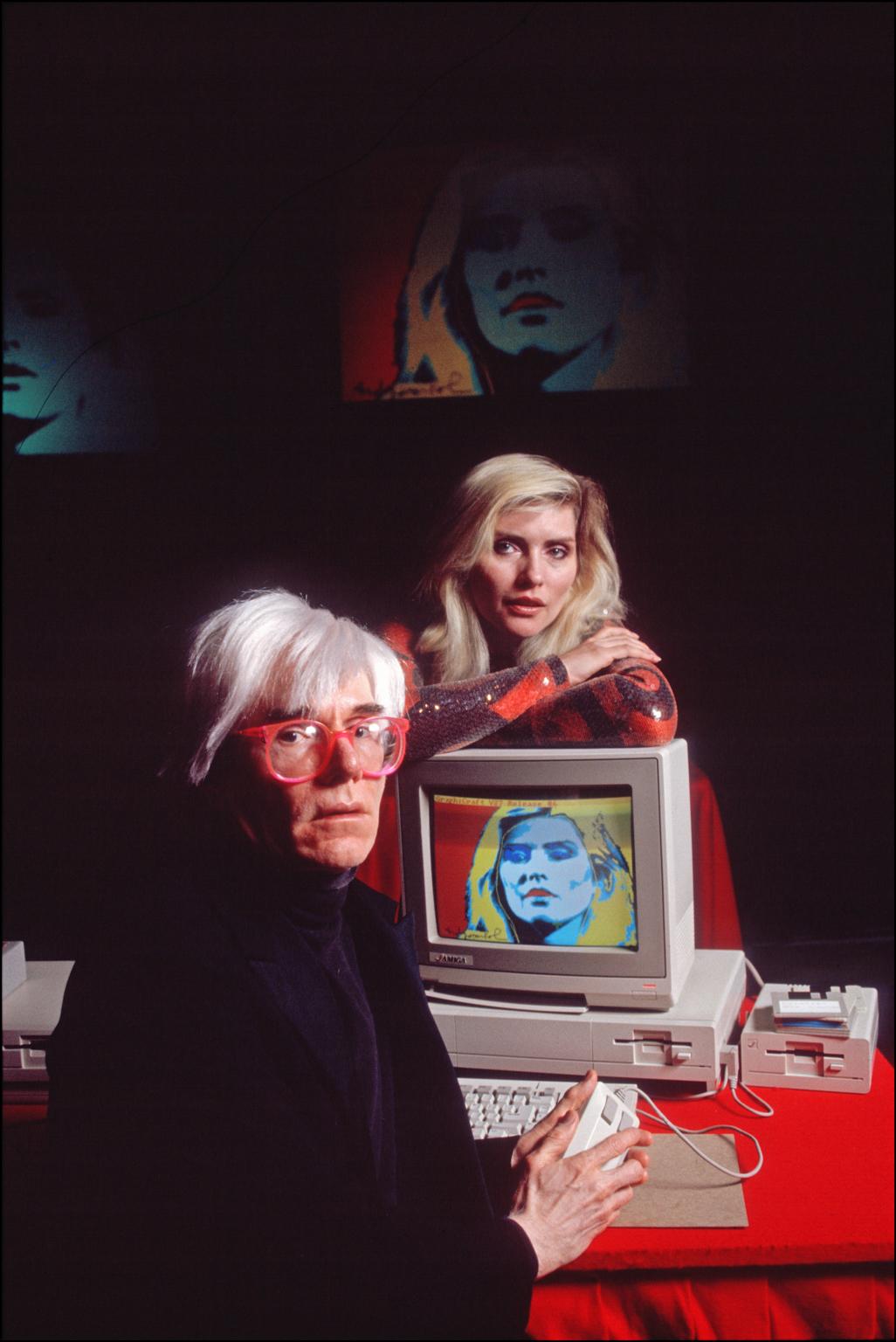 Allan Tannenbaum Portrait Photograph - Debbie Harry Andy Warhol Amiga Computer - Fine Art Limited Edition Color Print