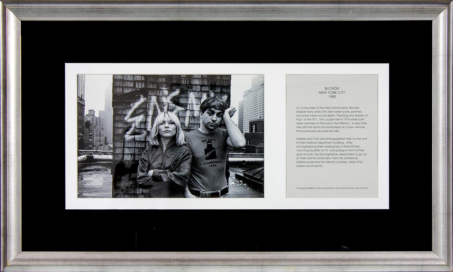 Allan Tannenbaum Portrait Photograph - "Deborah Harry and Chris Stein of Blondie on Their Roof in NYC" framed photo 