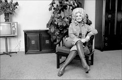 Vintage Dolly Parton in her Hotel Room -  Fine Art Limited Edition Black and White Print