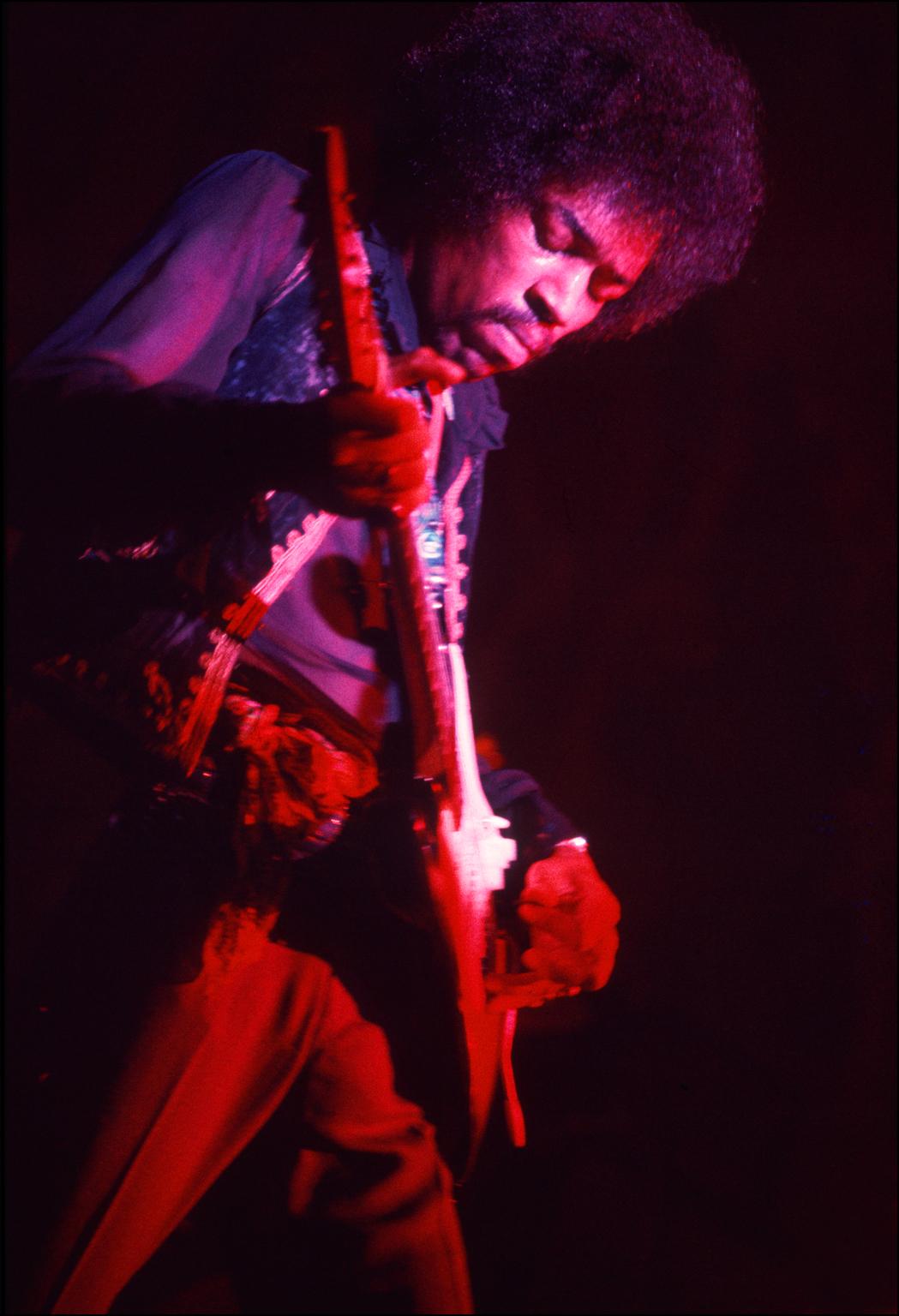 Allan Tannenbaum Color Photograph - Jimi Hendrix Red Strat San Francisco - Archival Fine Art Limited Edition Print 