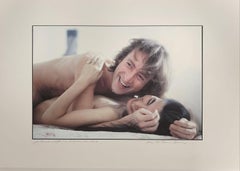 John and Yoko Kimonos Bed Laugh, NYC, 1980