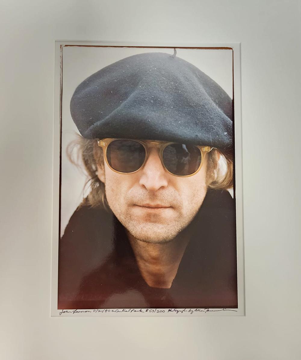 Allan Tannenbaum Figurative Photograph - John Lennon, NYC 1980