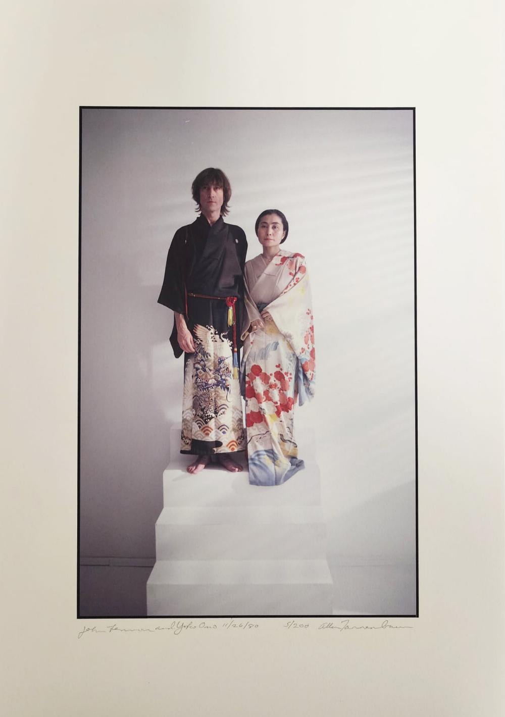 Allan Tannenbaum Figurative Photograph - John Lennon & Yoko Ono 1980