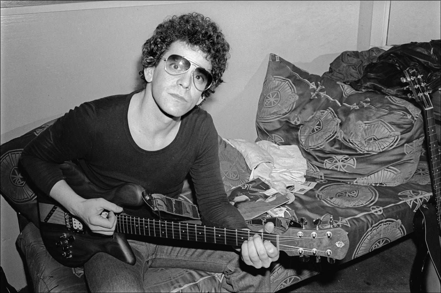 Allan Tannenbaum Black and White Photograph - Lou Reed Backstage at The Bottom Line NYC -  Fine Art Limited Edition B&W Print