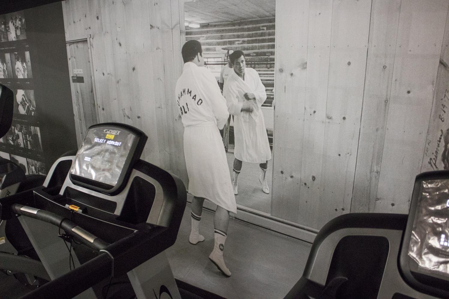 Muhammad Ali Boxing Champ Training - Archival Fine Art Black and White Print - Photograph by Allan Tannenbaum