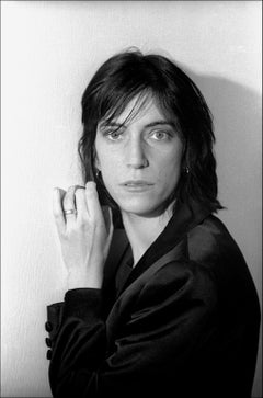 Portrait de jeune artiste Patti Smith - Impression d'art d'archives en noir et blanc