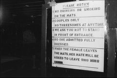 Vintage Plato's Retreat Orgy Room Rules Sign - Archival Fine Art Black and White Print