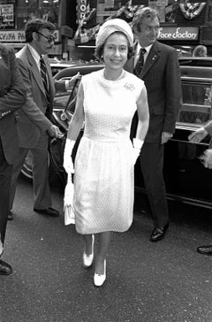 Queen Elizabeth Bloomingdales Arrival  - Archival Fine Art Black and White Print