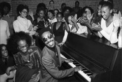 Der wunderbare Stevie Wonder im Tanztheater von Harlem, Manhattan, Dezember 1976