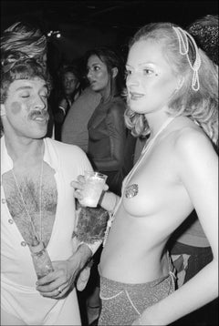 Vintage Studio 54 Halloween Topless -  Fine Art Limited Edition Black and White Print