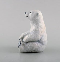 Allan Therkelsen for Royal Copenhagen, Rare Porcelain Figurine, Polar Bear