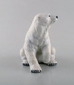 Allan Therkelsen, Royal Copenhagen, Rare porcelain figurine, Polar bear