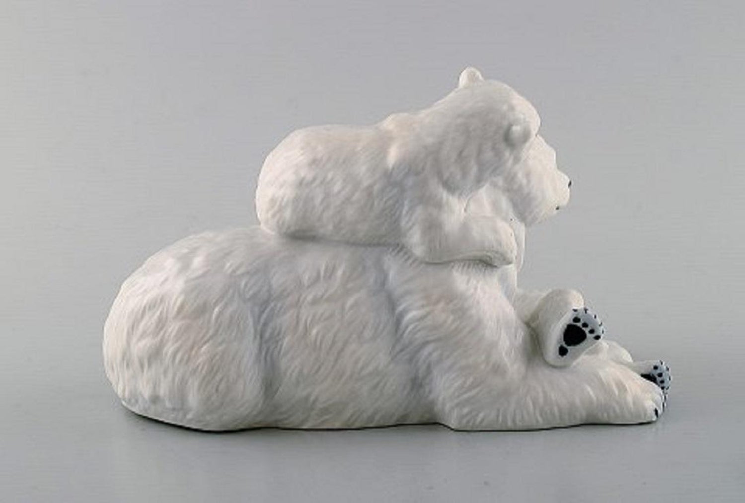 Allan Therkelsen, Royal Copenhagen, Rare Porcelain Polar Bear Mother with  Cubs at 1stDibs