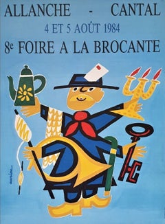 Allanche Cantal Fair 1984 Original Poster by Auriac, 1984