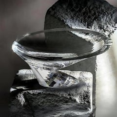 All'EDEN Bol décoratif en cristal clair fait main - Elegance du design artisanal