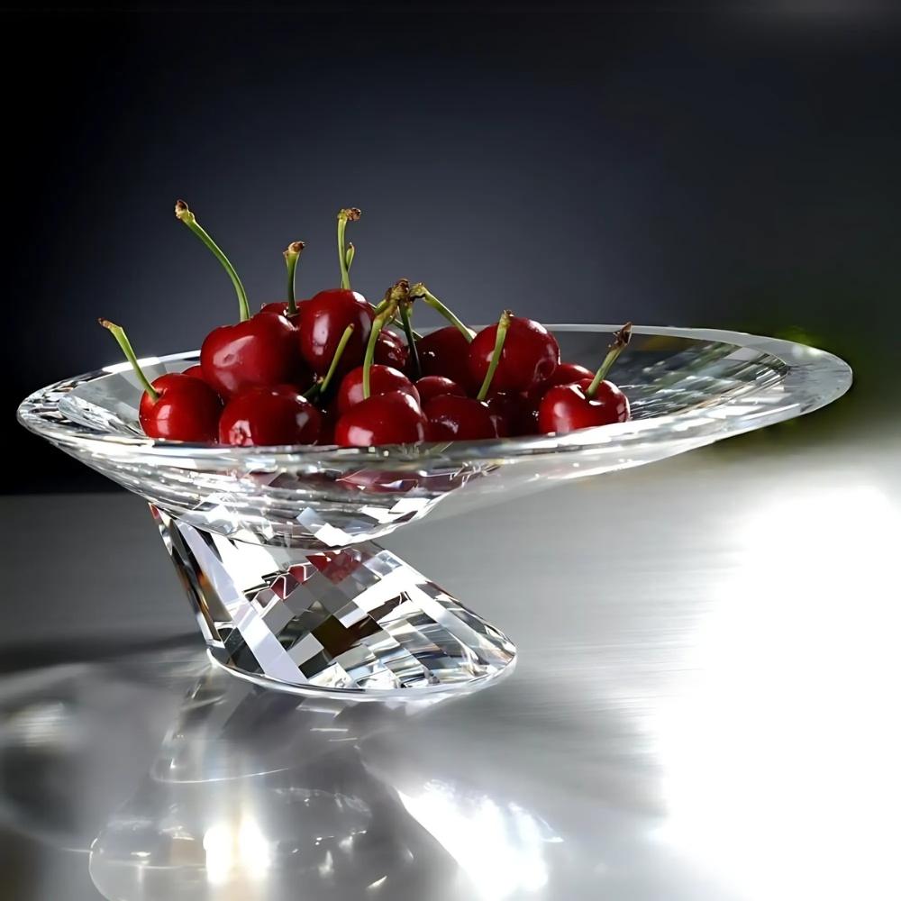 All'EDEN Cuenco decorativo de cristal transparente hecho a mano - Elegante diseño artesanal Moderno en venta