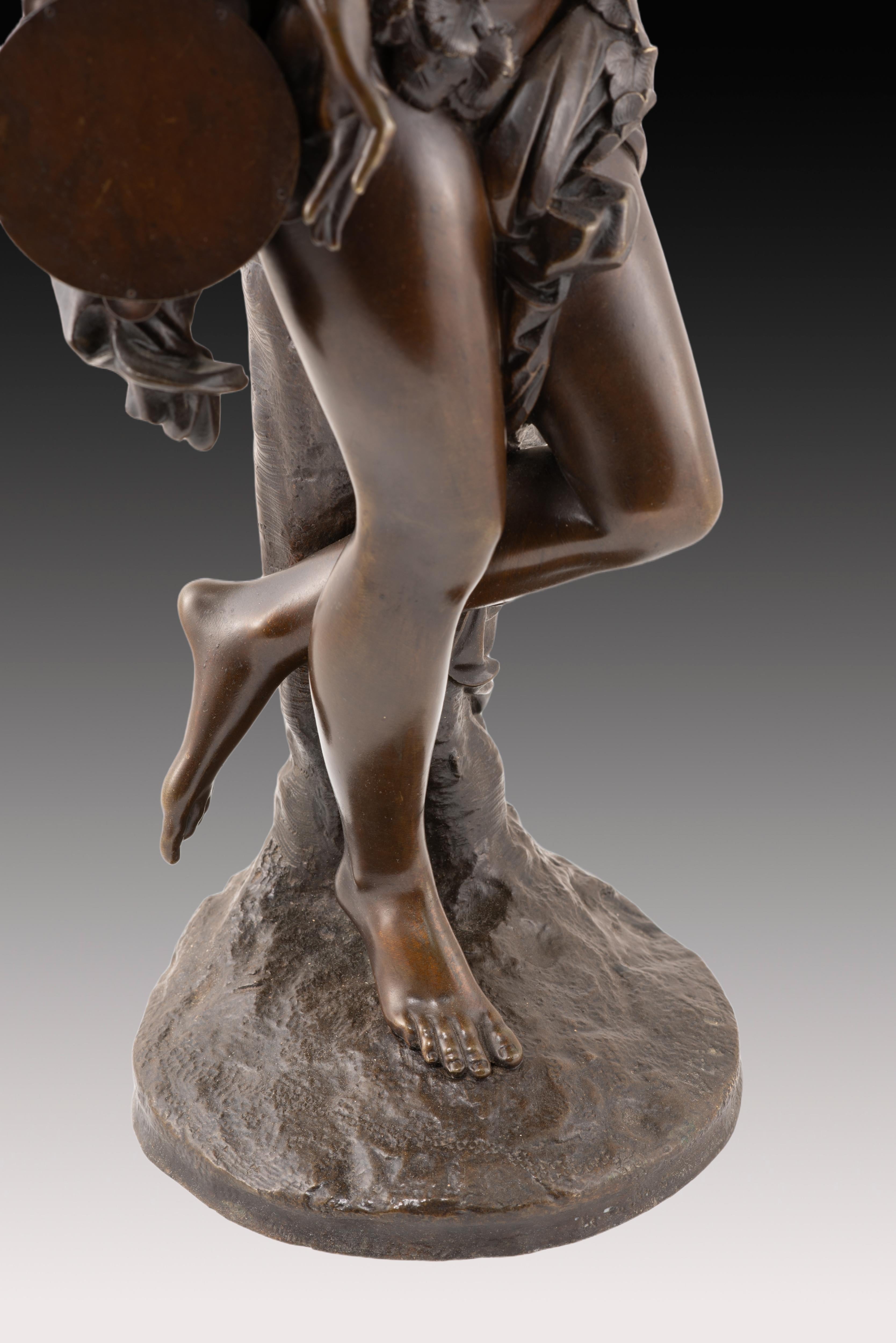 Allegorical figures. Bronze, marble. DEVAULX, François Théodore. France, 19th c For Sale 1