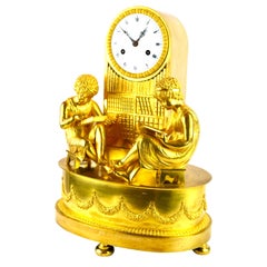 Allegorical French Empire Clock Referred to as "The Library Clock"