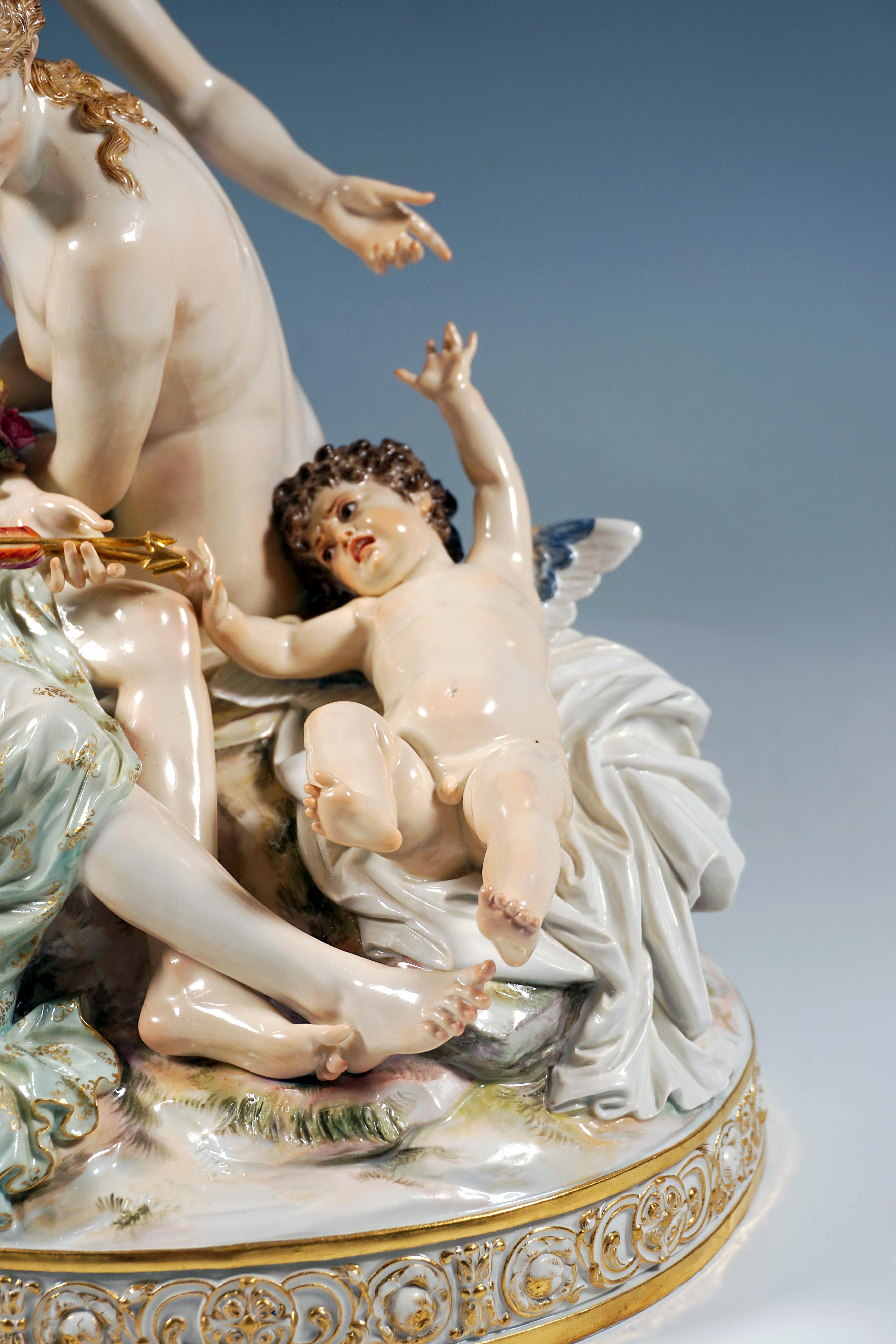 Groupe allégorique The Disarming Of Cupid, E. Andresen, Meissen, Allemagne, vers 1890 en vente 2