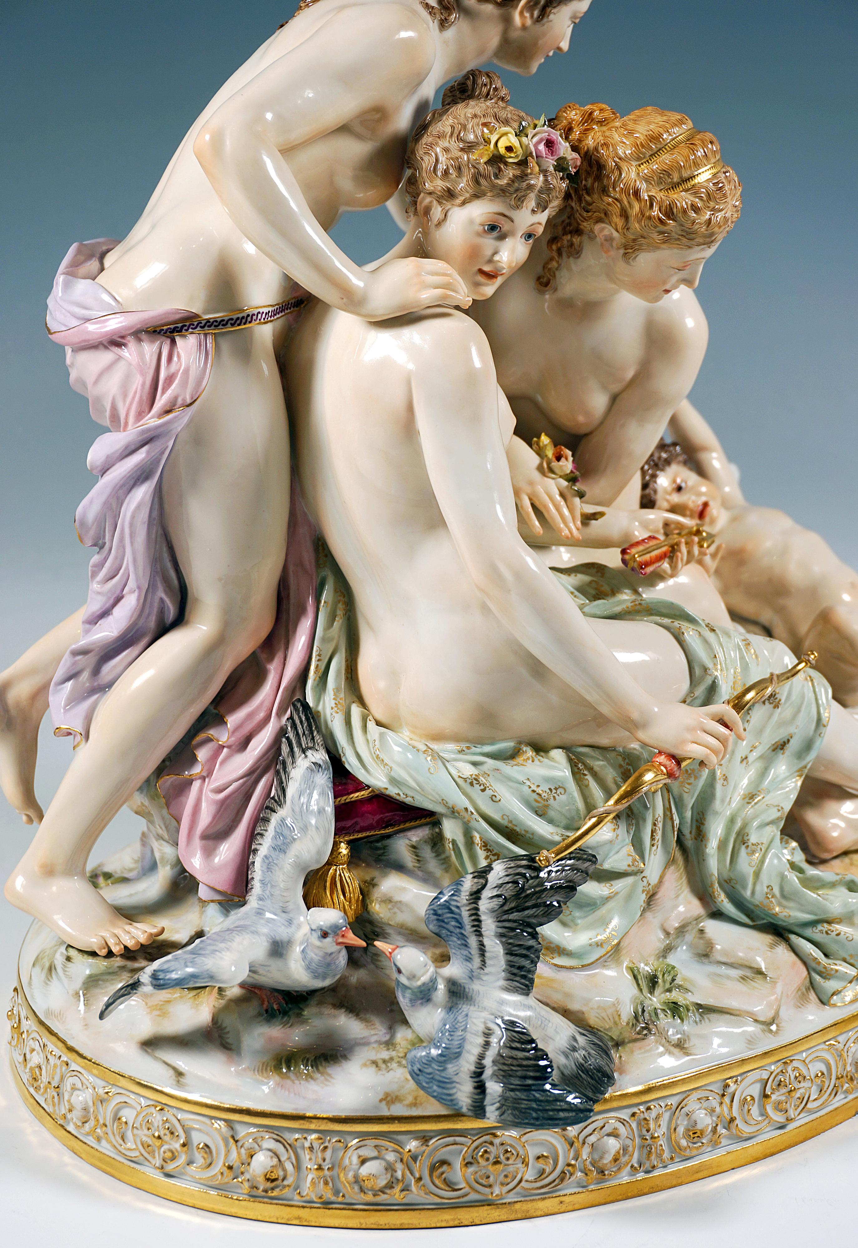 Groupe allégorique The Disarming Of Cupid, E. Andresen, Meissen, Allemagne, vers 1890 en vente 3
