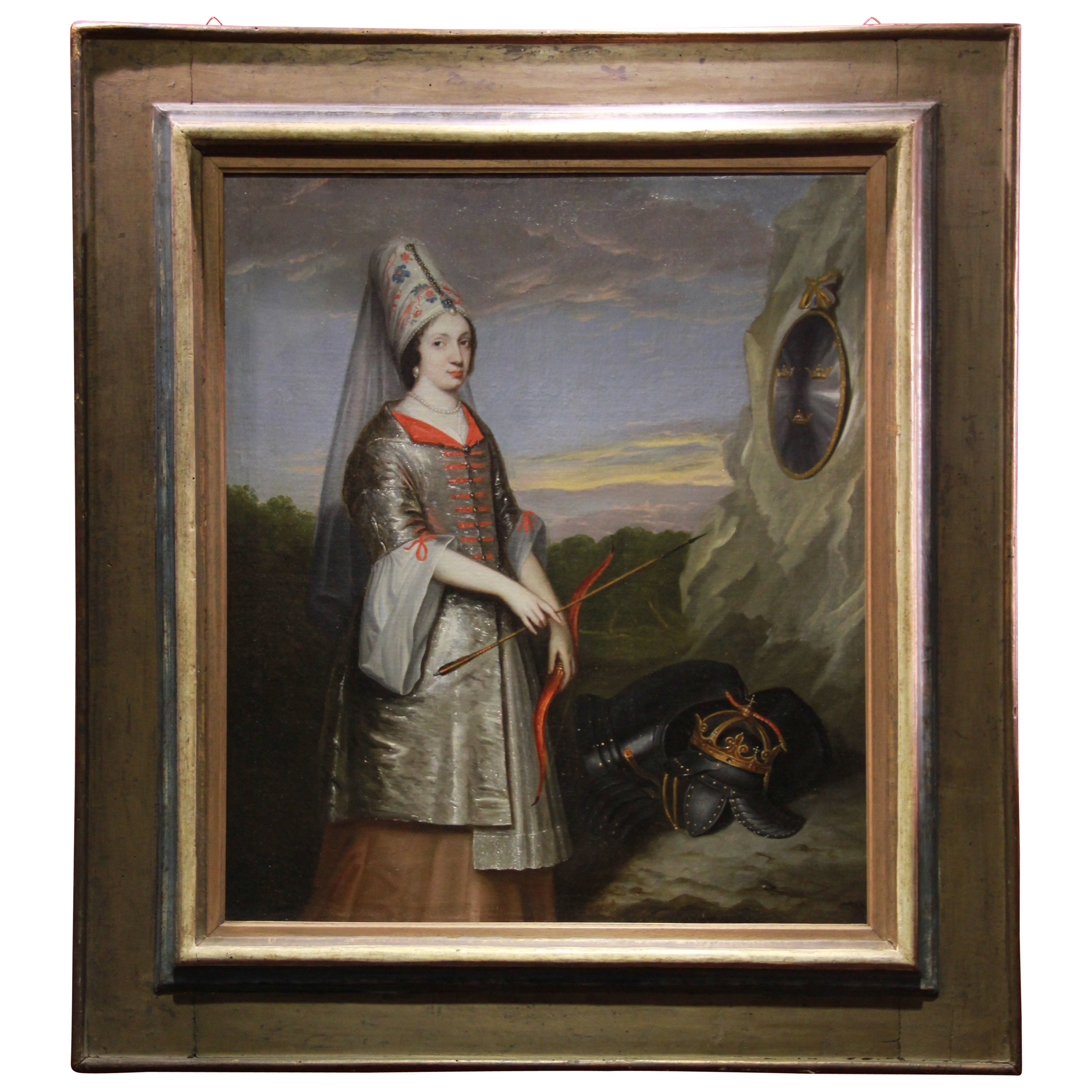 Allegorisches Porträt der Königin Christina von Schweden im Angebot