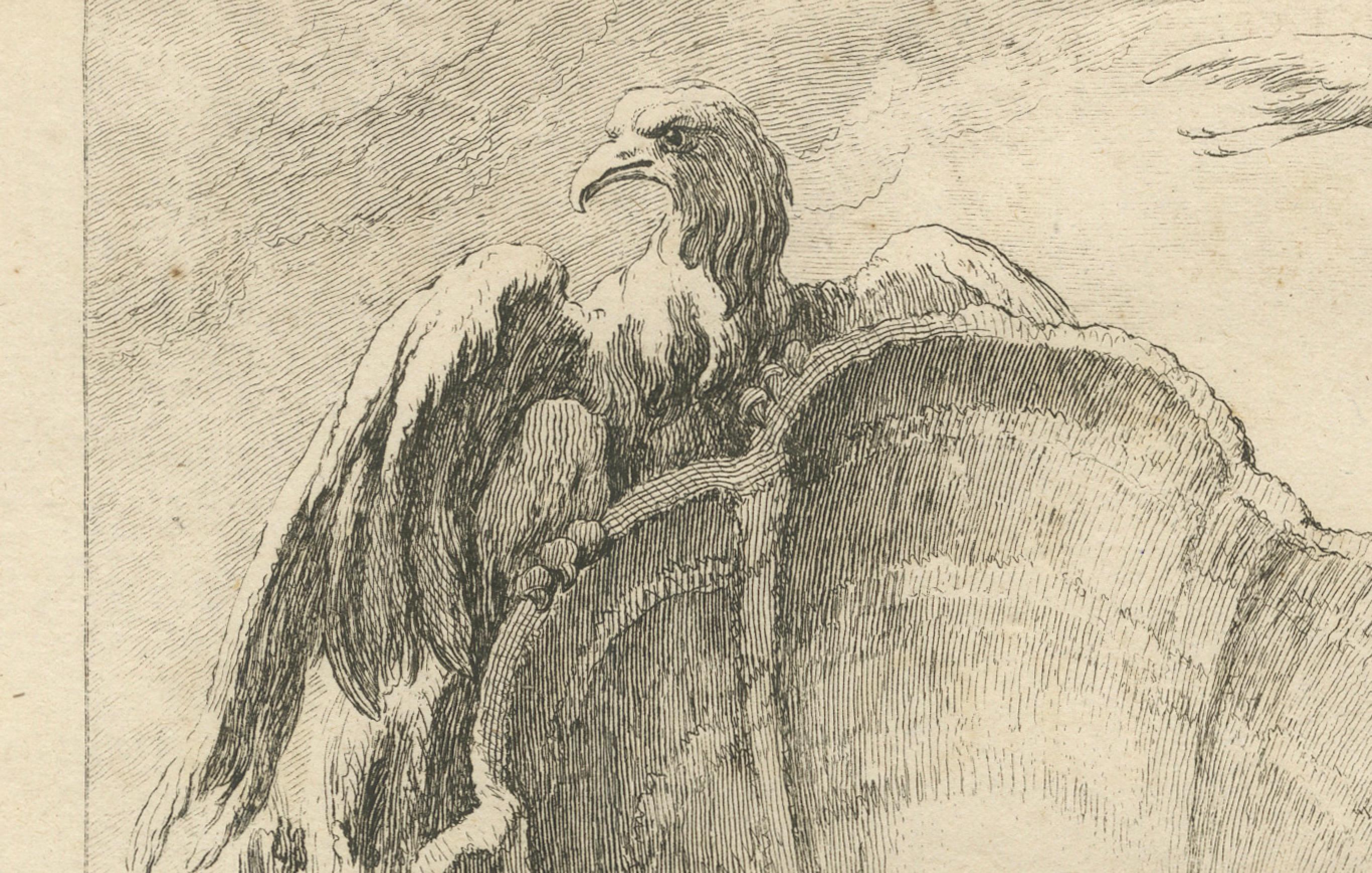 Allegorischer Druck der Lithologie und Conchologie von Boucher Fils, 18. Jahrhundert im Zustand „Gut“ im Angebot in Langweer, NL