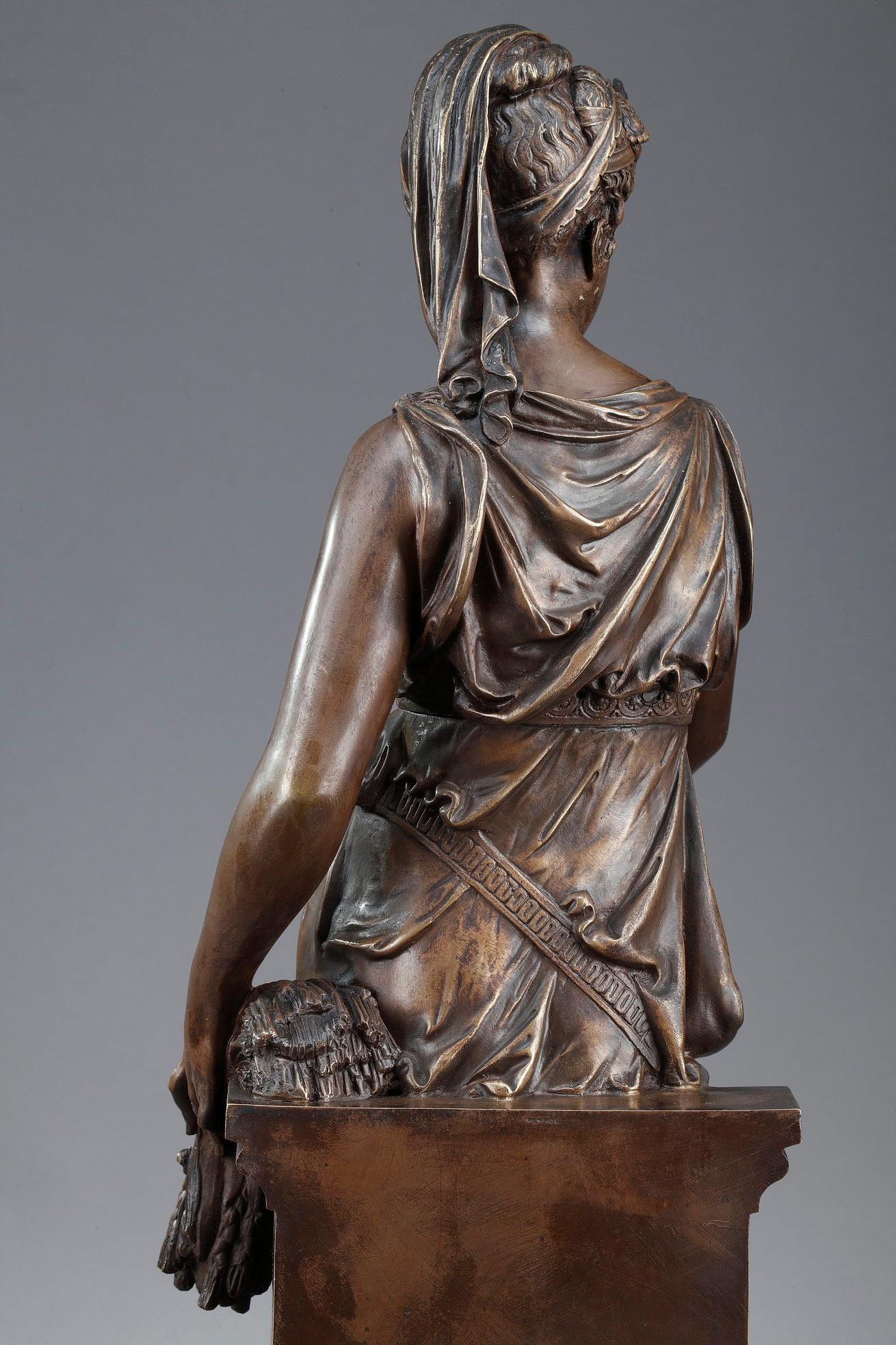 Subject allégorique en bronze, « La moisson », signé Lon Pilet 5