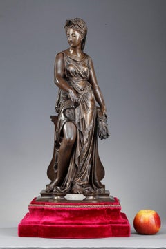 Subject allégorique en bronze, « La moisson », signé Lon Pilet