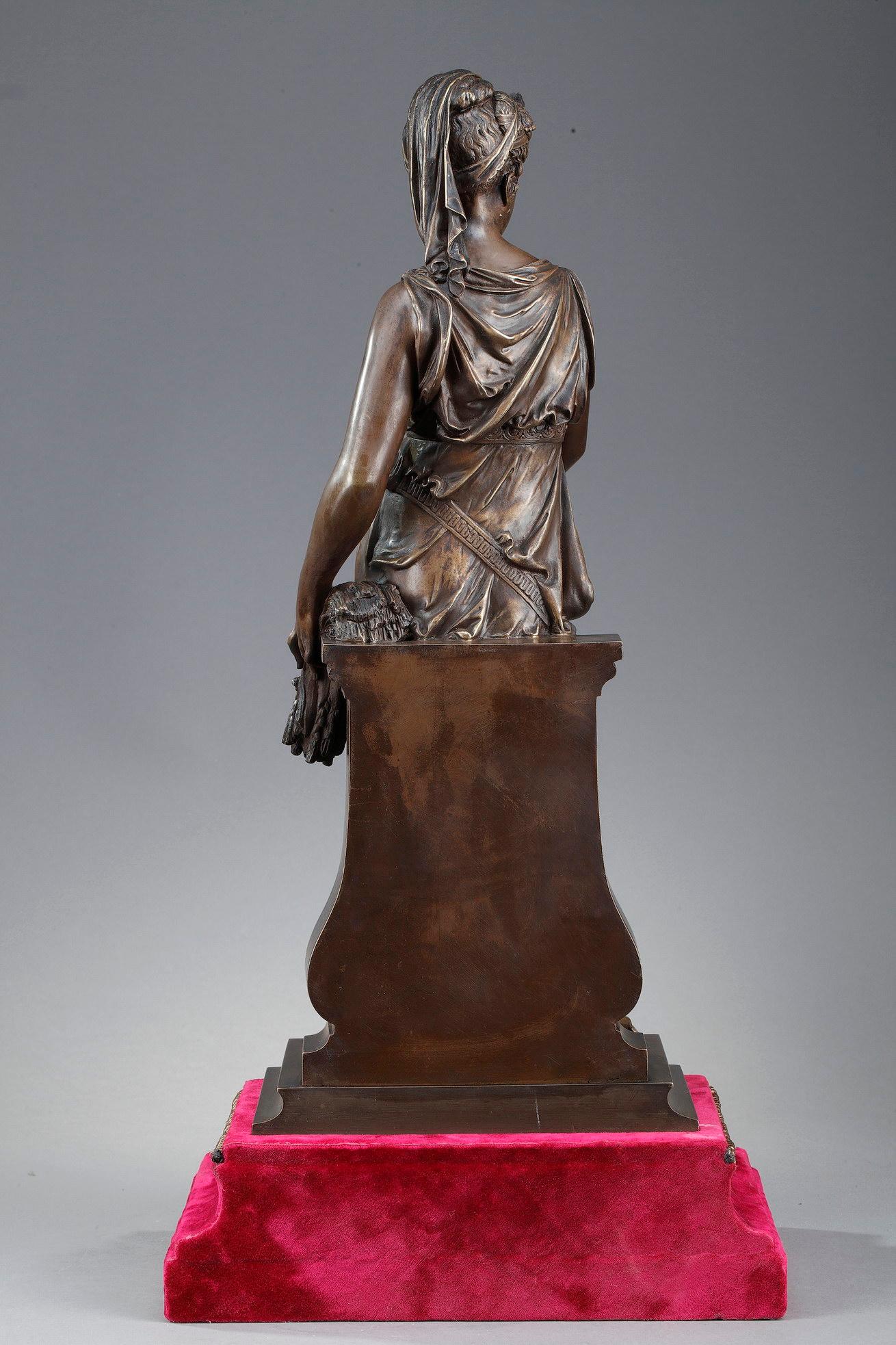 Patinated Allegorical Subject in Bronze, 