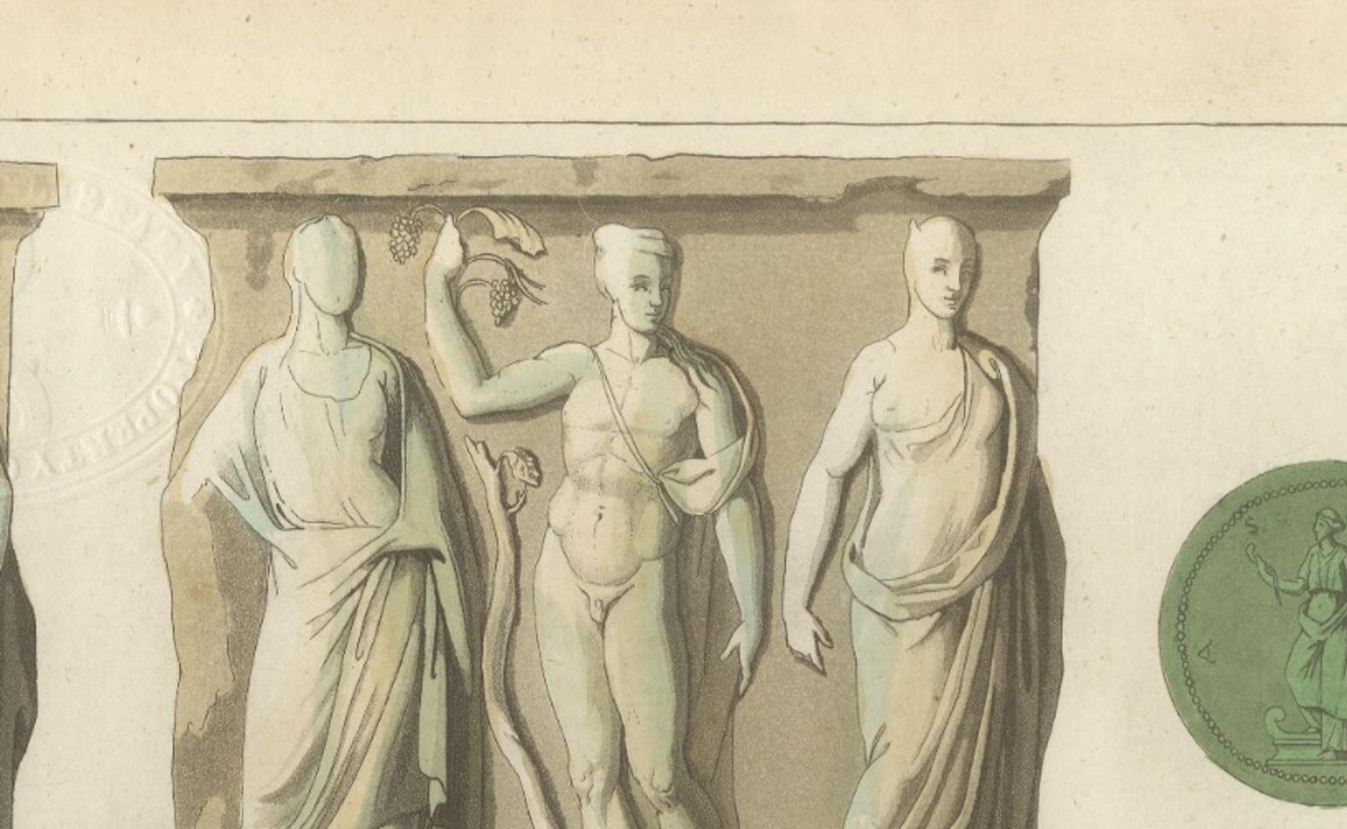 Allegories of the Cities of Asia – Antique Hand-Colored Print, Ferrario, 1815