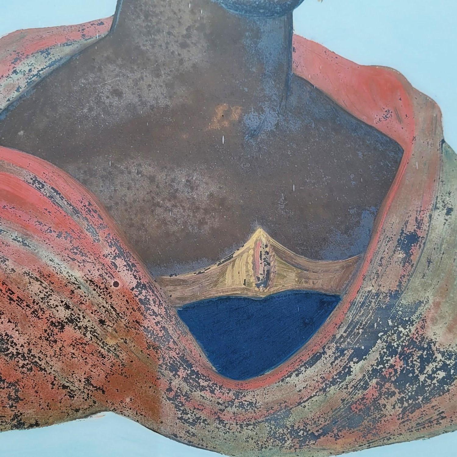 Allegorie von Afrika, gerahmt Fixe-sous-verre, 19. Jahrhundert im Angebot 4
