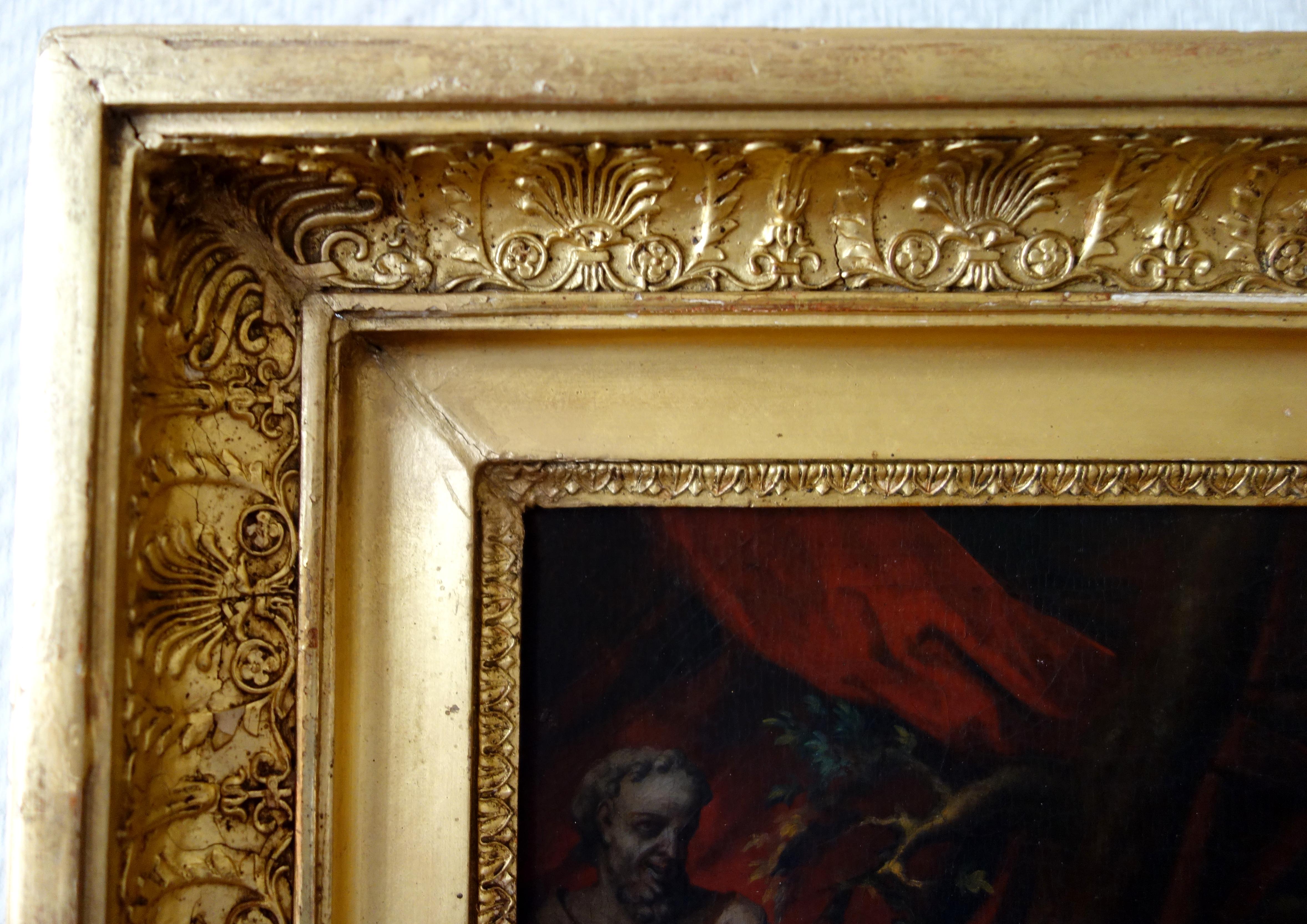 Allégorie de la peinture, début du XVIIIe siècle, école française - huile sur panneau en vente 5