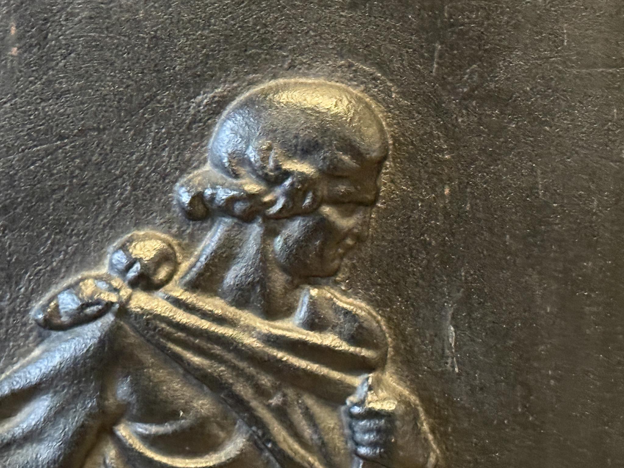 Allegory of Peace with Sower Fireback / Backsplash, 17-18th Century For Sale 5