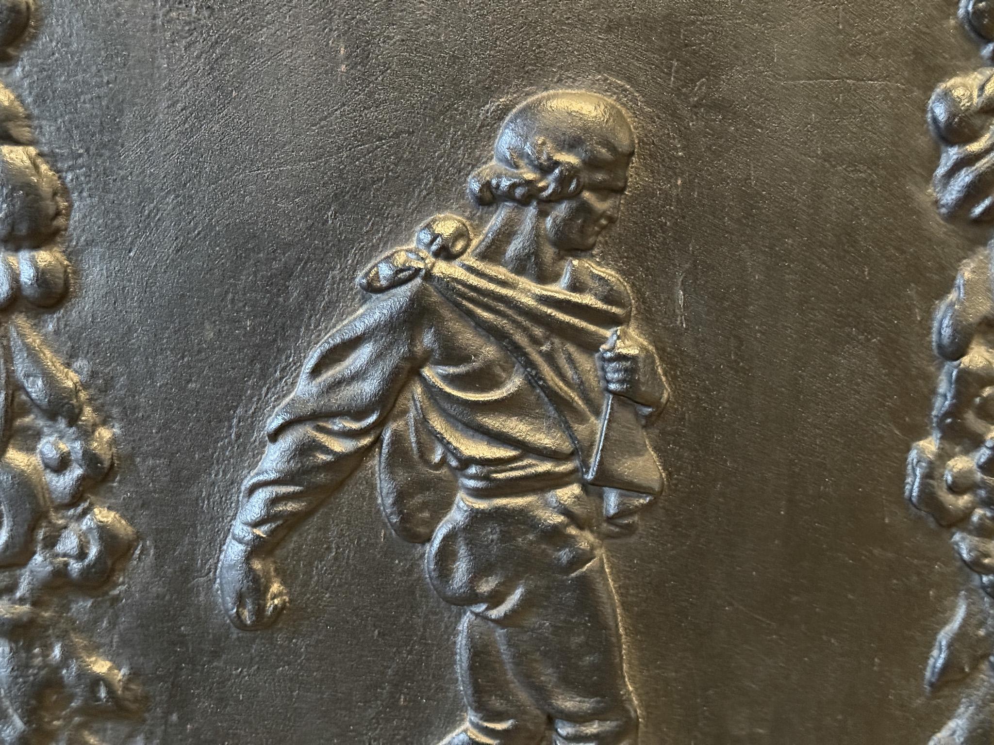 Allegory of Peace with Sower Fireback / Backsplash, 17-18th Century For Sale 7