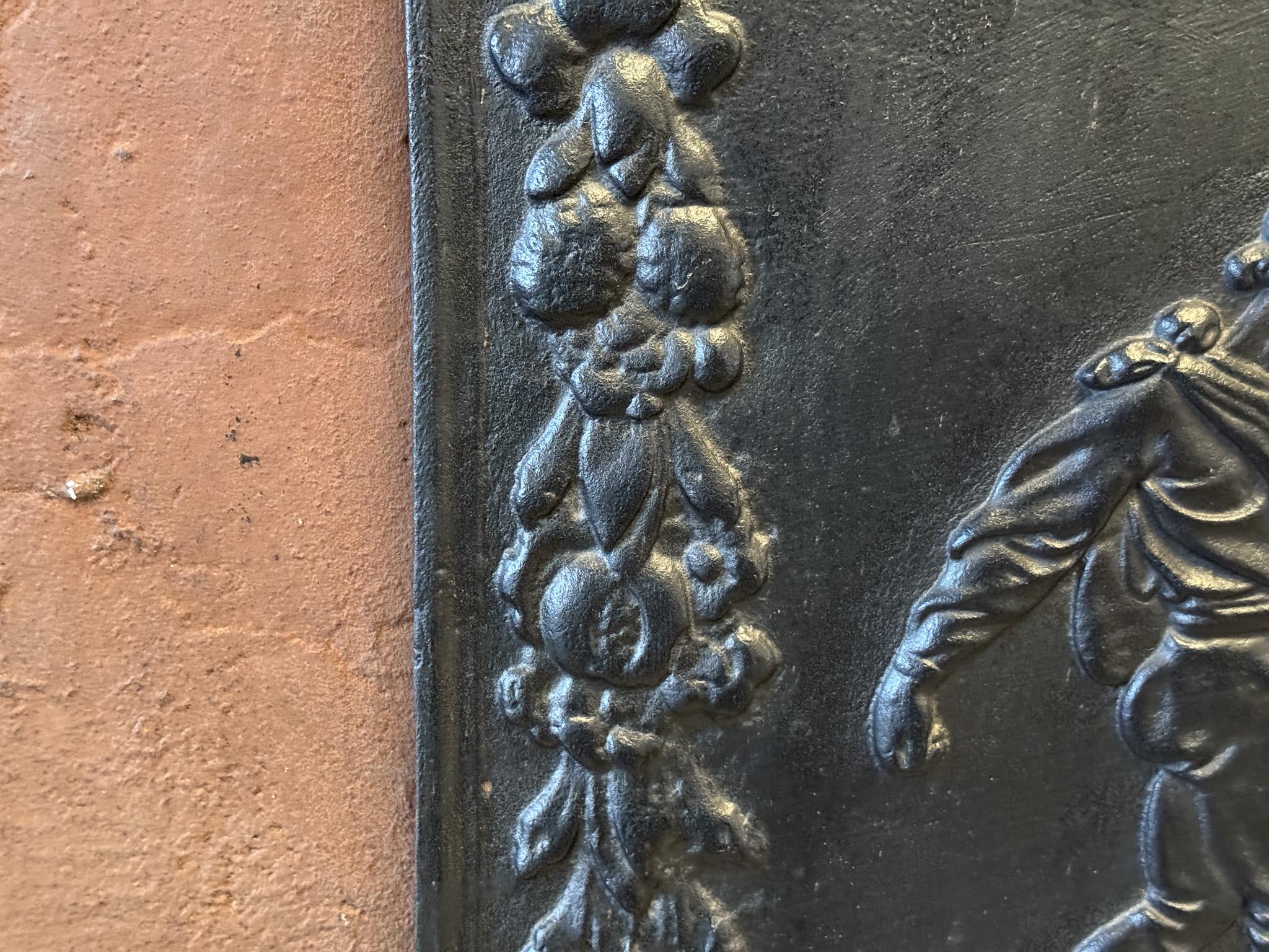 Allegory of Peace with Sower Fireback / Backsplash, 17-18th Century For Sale 10