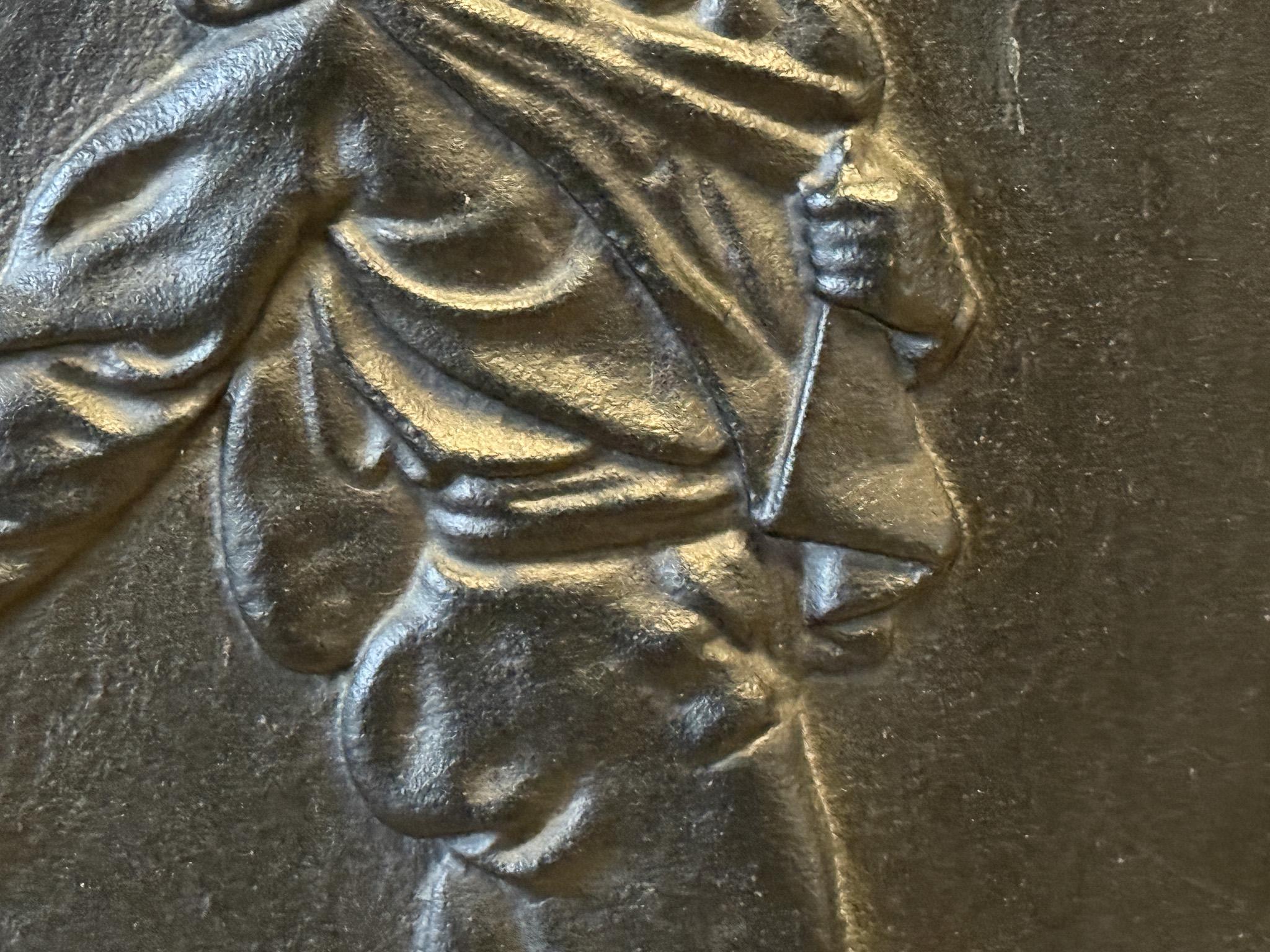 Allegory of Peace with Sower Fireback / Backsplash, 17-18th Century For Sale 11