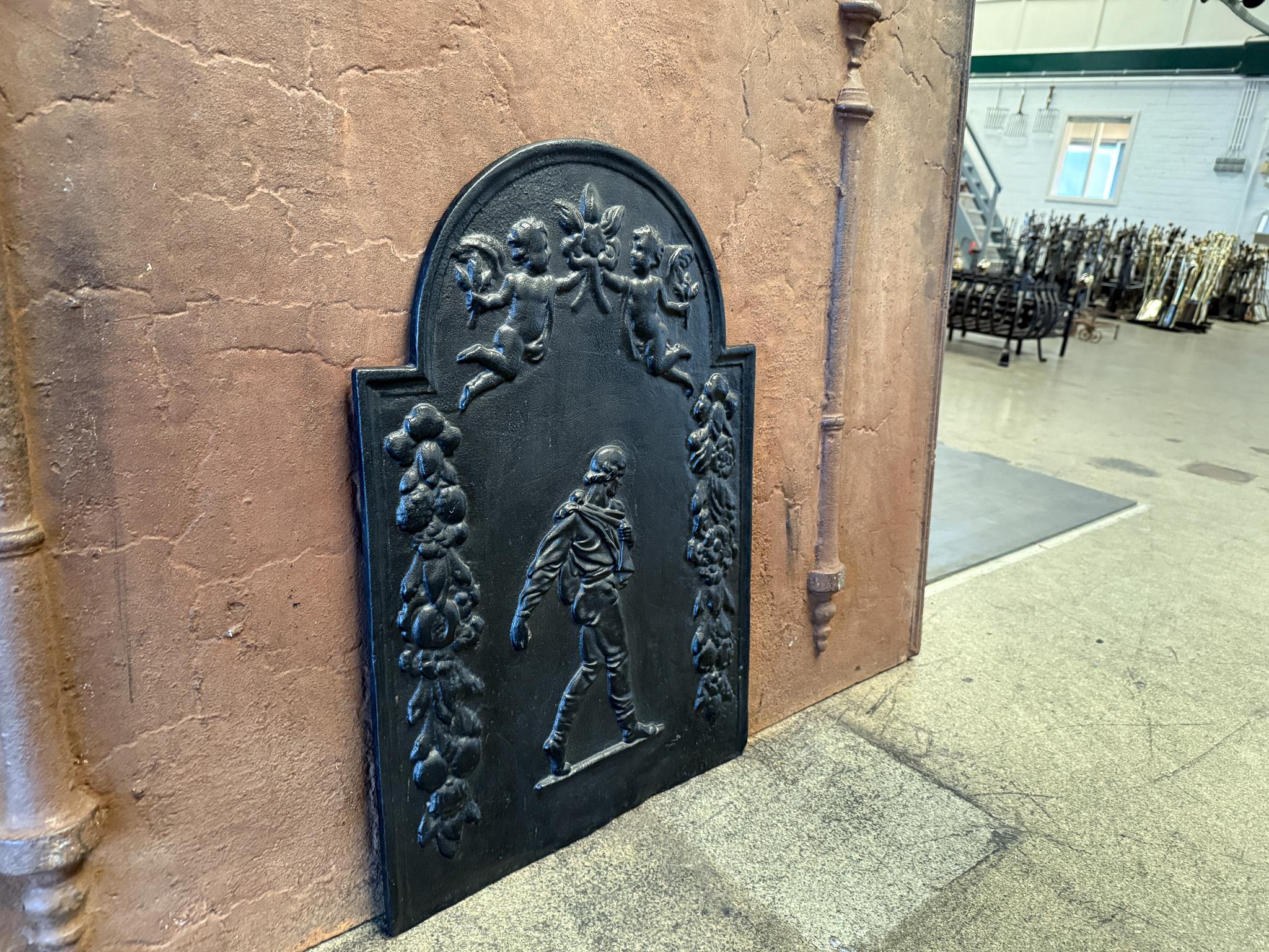 Allegory of Peace with Sower Fireback / Backsplash, 17-18th Century In Good Condition For Sale In Soest, NL