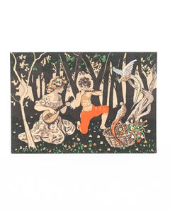 "Allegory of Spring" tapestry, from Marcel Dyf painting, France