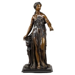 Allegory of Strength Sculpture in Patinated Bronze, End of the 19th Century